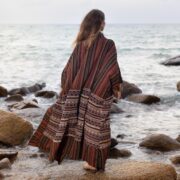 Plus Size Handwoven Cotton Kimono Robe: Rustic Boho Duster Coat - Imperial - Image 3