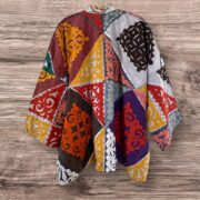 Handmade Patchwork Kimono Jacket: Boho Embroidered Cotton Short Coat - Willow - Image 3
