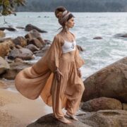 Handmade Raw Cotton Harem Pants: Copper Dusk Boho Festival Fashion - Spiritu - Image 3