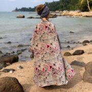 Meadowfire Velvet Kimono: Luxe Boho Cotton Robe, Plus Size Winter Coat - Mai - Image 3