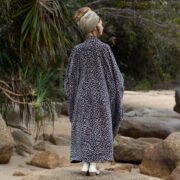 Plus Size Velvet Kimono Duster: Smokey Jaguar Boho Robe - Harper Jade - Image 9