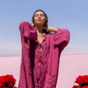 Plus Size Mauve Cotton Kimono Duster: Boho Beach Coverup - Aimee - Image 8