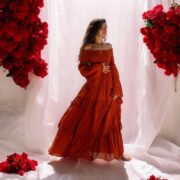 Off-Shoulder Bohemian Wedding Dress: Tiered Cotton Maxi - Lucia - Image 7