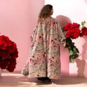 Velvet Kimono Robe: Plus Size Boho Duster Coat, Meadowfire Floral - Harper Jade - Image 7