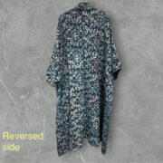 Handcrafted Quilted Cotton Kimono: Oversized Boho Indigo Duster - Tsubaki - Image 6