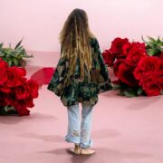 Velvet Kimono Jacket: Boho Floral Cotton Wrap, Emerald Canopy - Mei - Image 7