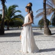 Arani Boho Wedding Dress: Raw Cotton Beach Maxi Dress - Image 2