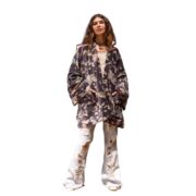 Plus Size Velvet Kimono Jacket: Handmade Boho Floral Duster - Mei - Image 9