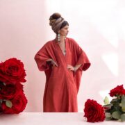 Handmade Cotton Kimono Robe: Plus Size Boho Duster, Canyon Clay - Willow - Image 8