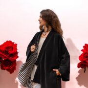 Raven Black Velvet Kimono Jacket: Plus Size Boho Duster Coat - Mei - Image 8