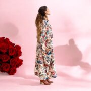 Velvet Kimono Duster: Floral Boho Maxi Coat, Plus Size - Mai - Image 6