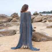 Sea Slate Ondine Net Mesh Weave Dress - Boho Beach Cover-Up | Handcrafted Elegance | Versatile Kaftan | Plus-Inclusive | Flowy & Chic Style - Image 3