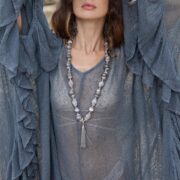 Sea Slate Ondine Net Mesh Weave Dress - Boho Beach Cover-Up | Handcrafted Elegance | Versatile Kaftan | Plus-Inclusive | Flowy & Chic Style - Image 6