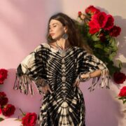 Hand-Dyed Tie-Dye Fringe Tunic Dress: Boho Festival Kaftan - Arlo - Image 8