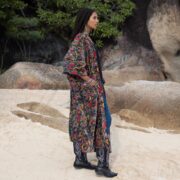 Jade Velvet Kimono: Plus Size Boho Cotton Duster - Harper Jade - Image 2