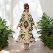 Handmade Tie-Dye Kaftan: Plus Size Boho Festival Dress with Pockets - Mystic - Image 7