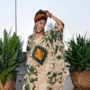 Handmade Tie-Dye Kaftan: Plus Size Boho Festival Dress with Pockets - Mystic - Image 8