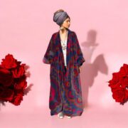 Luxury Velvet Kimono Robe – Ruby Mandela Harper Jade, Plus Size Boho Jacket - Image 5