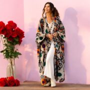 Luxury Velvet Kimono Robe – Ruby Mandela Harper Jade, Plus Size Boho Jacket - Image 8