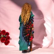 Handmade Tie Dye Maxi Kaftan Dress: Boho Festival Cotton Cover Up - Ema - Image 7