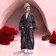 Velvet Kimono Robe: Luna Paisley Boho Duster, Cotton-Lined Wrap - Harper Jade - Image 5