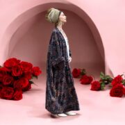 Velvet Kimono Robe: Luna Paisley Boho Duster, Cotton-Lined Wrap - Harper Jade - Image 6