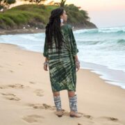 Plus Size Tie-Dye Kaftan Dress: Boho Cotton Beach Cover-Up - Sylvie - Image 7