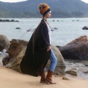 Silky Velvet Kimono Duster – Garnet Cocoa Boho Robe | Mai by ZinniaPearl - Image 2