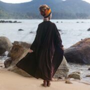 Silky Velvet Kimono Duster – Garnet Cocoa Boho Robe | Mai by ZinniaPearl - Image 3