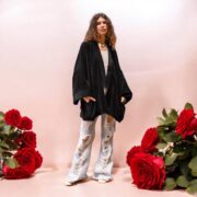 Raven Black Velvet Kimono Jacket: Plus Size Boho Duster Coat - Mei - Image 5