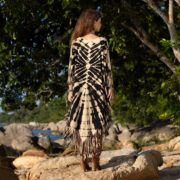 Hand-Dyed Tie-Dye Fringe Tunic Dress: Boho Festival Kaftan - Arlo - Image 3
