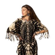 Hand-Dyed Tie-Dye Fringe Tunic Dress: Boho Festival Kaftan - Arlo - Image 10