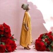 Plus Size Velvet Kimono Duster: Boho Lace Robe - Tuscan Gold - Misty - Image 6