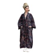 Handmade Bohemian Velvet Kimono Robe: Paisley Duster Coat, Plus Size - Harper Jade - Image 9