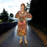 Mystic Tie-Dye Peace Symbol Kaftan Dress – Plus Size Boho Festival Tunic - Image 5