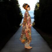 Mystic Tie-Dye Peace Symbol Kaftan Dress – Plus Size Boho Festival Tunic - Image 6