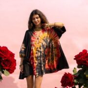Hand-Dyed Tie-Dye Tunic: Oversized Boho Festival Kaftan - Bellina - Image 8