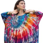 Plus Size Tie Dye Maxi Dress: Cotton Boho Caftan - Euphoria - Image 10