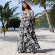 Monsoon Paisley Duster | Inclusive Boho Ruffle Robe – Bali by ZinniaPearl - Image 7