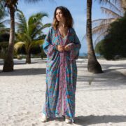 Silky Kimono Robe: Vintage Boho Chic Polysilk Duster - Plus Size - Cara