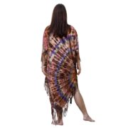 Plus Size Tie-Dye Fringe Kaftan – Handmade Boho Cotton Tunic Dress 1X–3X | Arlo - Image 10