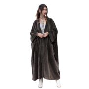Plus Size Velvet Kimono Duster: Boho Chic Antique Moss Wrap - Harper Jade - Image 9