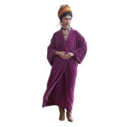 Silky Velvet Kimono Robe – Dusky Rose Boho Duster Jacket | Mai by ZinniaPearl - Image 9