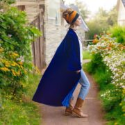 Silky Royal Sapphire Velvet Kimono Duster – Boho Bridal Wrap | Mai by ZinniaPearl - Image 6