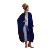 Silky Royal Sapphire Velvet Kimono Duster – Boho Bridal Wrap | Mai by ZinniaPearl - Image 9