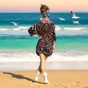 Handmade Tie-Dye Tunic Dress: Plus Size Boho Caftan - Galaxy - Image 3