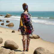 Monstera Ember Tie-Dye Tunic Dress: Plus Size Boho Caftan - Galaxy - Image 7