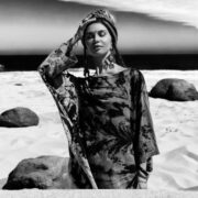 Handmade Tie-Dye Caftan Dress: Plus Size Boho Kimono Top Galaxy - Image 10