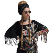 Handmade Tie-Dye Fringe Poncho: Boho Festival Cover-Up - Arlo - Image 10