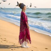 Handmade Tie-Dye Fringe Tunic Dress: Plus Size Boho Kaftan - Arlo - Image 6